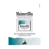 Акварелна боја Maimeri Blu – пола коцка 1,5 ml – Кобалт сино-зелена
