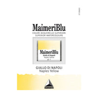 Акварелна боја Maimeri Blu – пола коцка 1,5 ml – Неаполско жолта