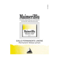Акварелна боја Maimeri Blu – пола коцка 1,5 ml – Перманент жолта лимон