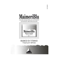 Акварелна боја Maimeri Blu – пола коцка 1,5 ml – Титаниум бела