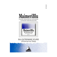 Акварелна боја Maimeri Blu – пола коцка 1,5 ml – Ултрамарин темна