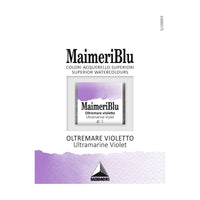 Акварелна боја Maimeri Blu – пола коцка 1,5 ml – Ултрамарин виолетова