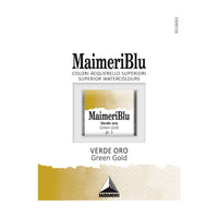 Акварелна боја Maimeri Blu – пола коцка 1,5 ml – Зелено злато