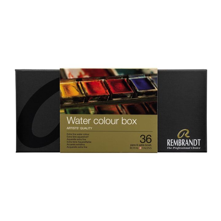Акварелни бои Rembrandt во садчиња во метална кутија - 3