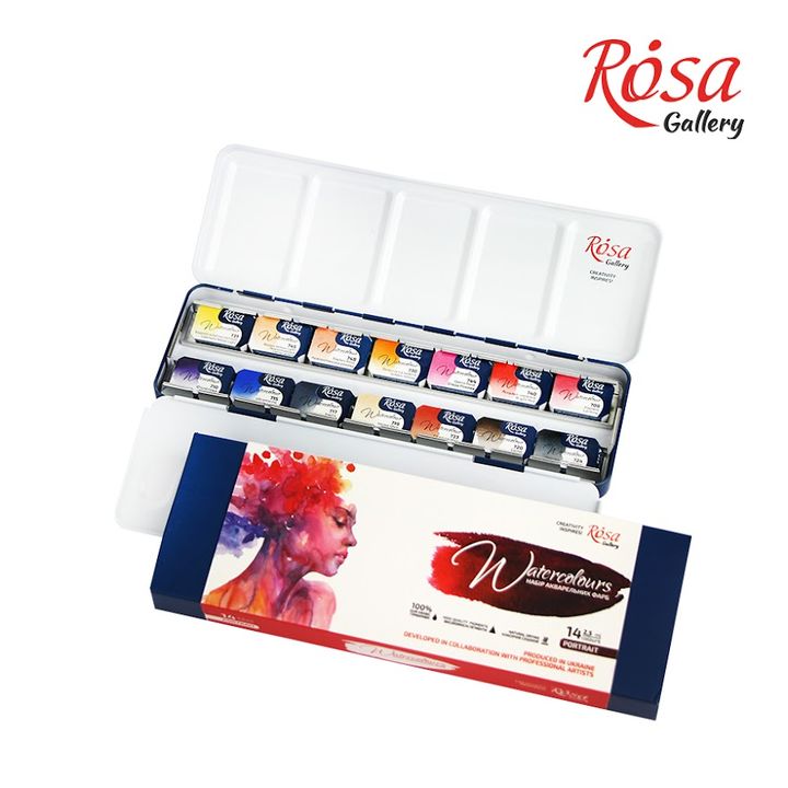 Акварелни бои Rosa Gallery - сет Portrait 14 x 2.5 ml