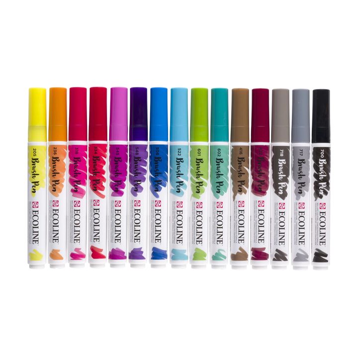 Акварелни пенкала ECOLINE BRUSH PEN 15 парчиња - 3