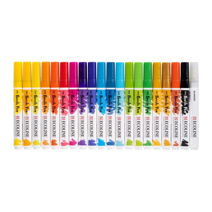 Акварелни пенкала Ecoline Brush Pen - 4