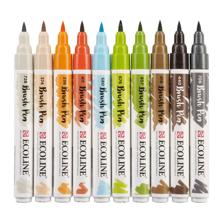 Акварелни пенкала Ecoline Brush Pen Architect - 3