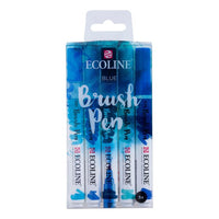 Акварелни пенкала Ecoline Brush Pen Blue - 1