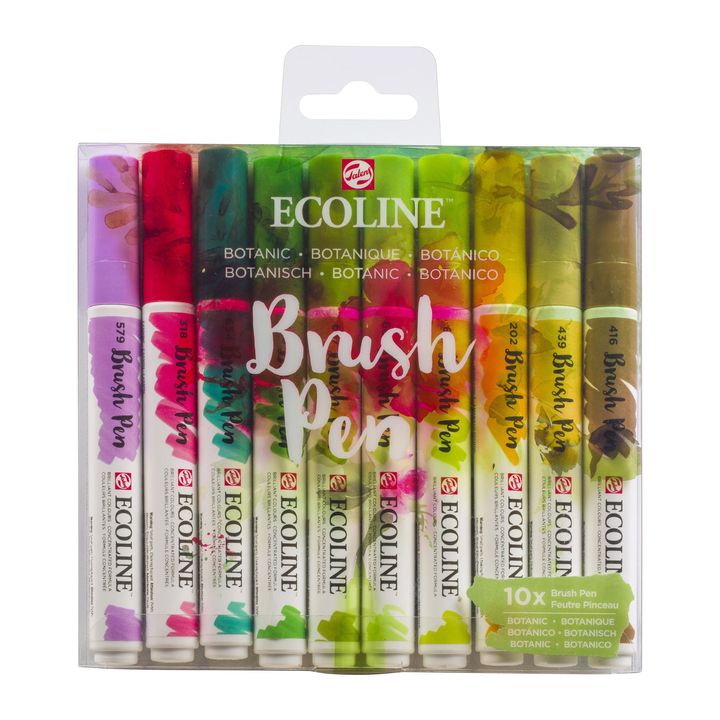 Акварелни пенкала Ecoline Brush Pen Botanic - 1
