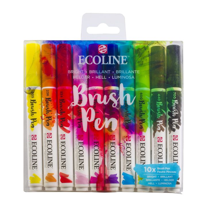 Акварелни пенкала Ecoline Brush Pen Bright - 1