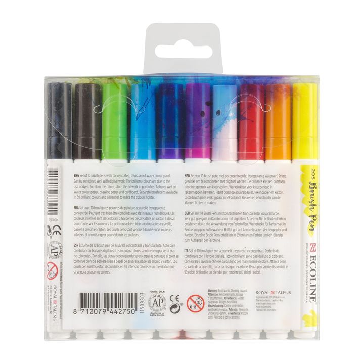 Акварелни пенкала Ecoline Brush Pen Bright - 2