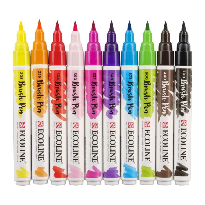 Акварелни пенкала Ecoline Brush Pen Bright - 3