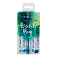 Акварелни пенкала Ecoline Brush Pen Green Blue - 1