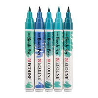 Акварелни пенкала Ecoline Brush Pen Green Blue - 3