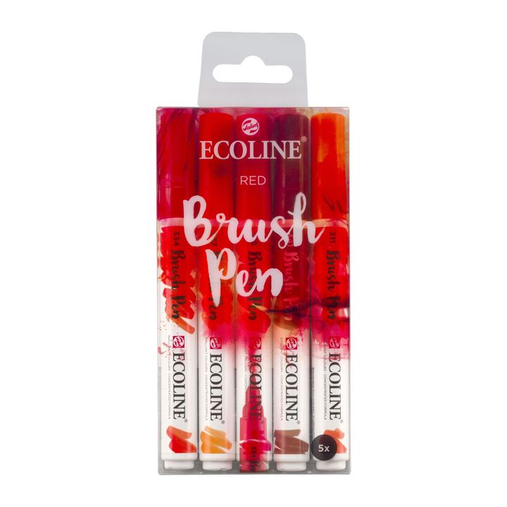 Акварелни пенкала Ecoline Brush Pen Red - 1