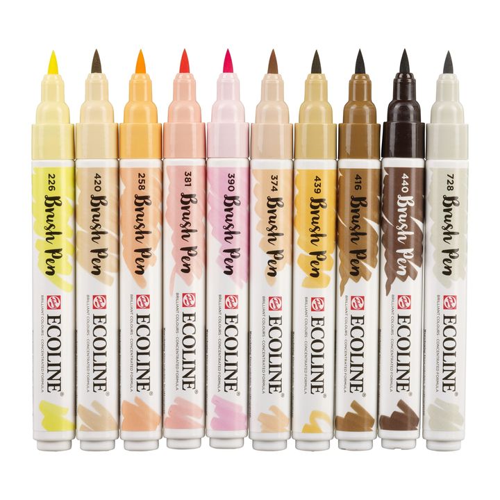 Акварелни пенкала Ecoline Brush Pen Skin - 3