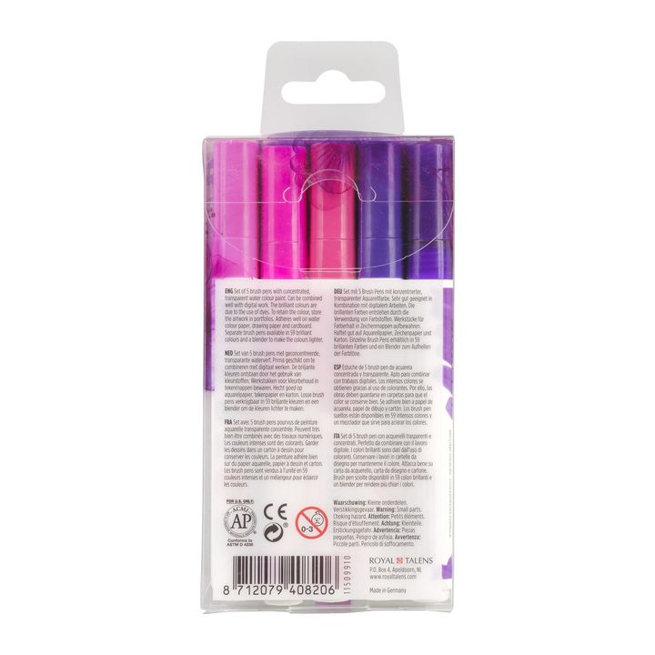 Акварелни пенкала Ecoline Brush Pen Violet - 2