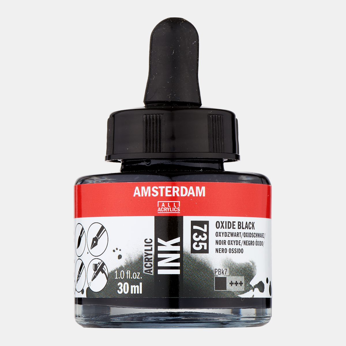 ROYAL TALENS Amsterdam Acrylic Ink акрилно мастило 30 ml – Оксидна црна
