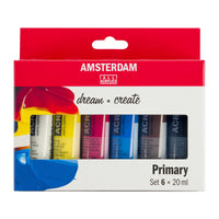 ROYAL TALENS Amsterdam сет акрилни бои Primary 6 x 20 ml