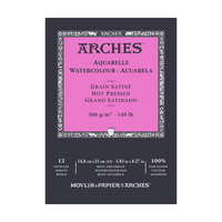 ARCHES акварелен блок мазен HP природно бела 300 g/m² A5 – A3 - 12 листови