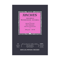 ARCHES акварелен блок мазен HP природно бела 300 g/m² A5 – A3 - 12 листови