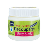 ART POTCH лак и лепак за декупаж полу мат 150 ml