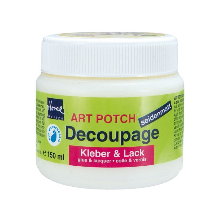 ART POTCH лак и лепак за декупаж полу мат 150 ml