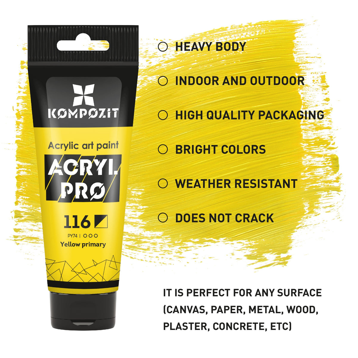 Сет акрилни бои ACRYL PRO Kompozit во кутија - 42 x 75 ml