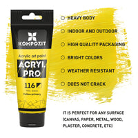 Сет акрилни бои Kompozit ACRYL PRO BOX 73 x 75 ml