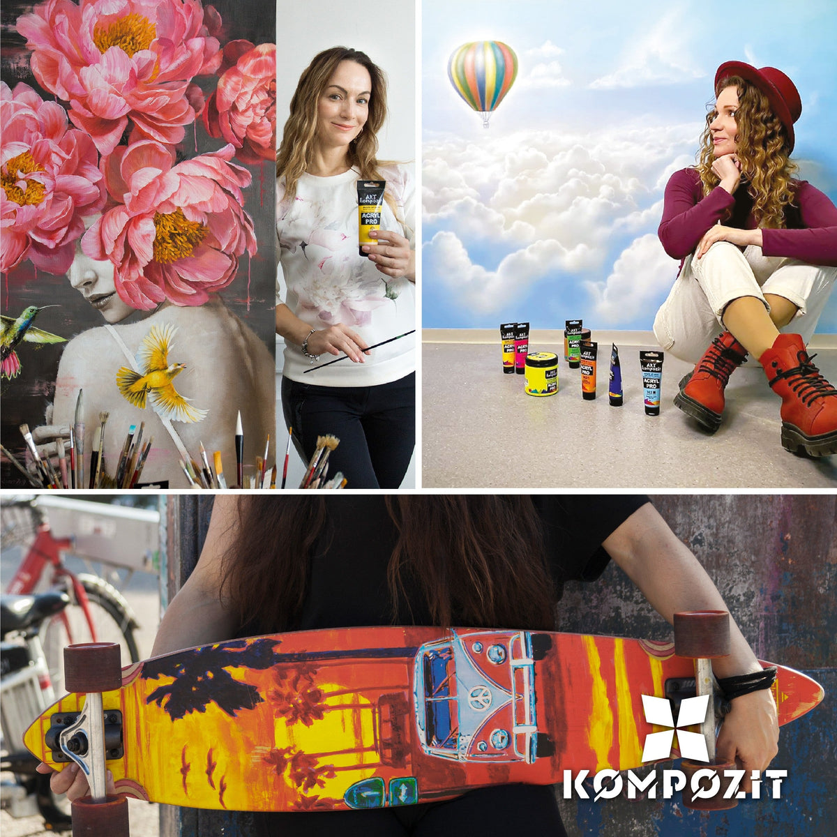 Сет акрилни бои Kompozit ACRYL PRO BOX 73 x 75 ml