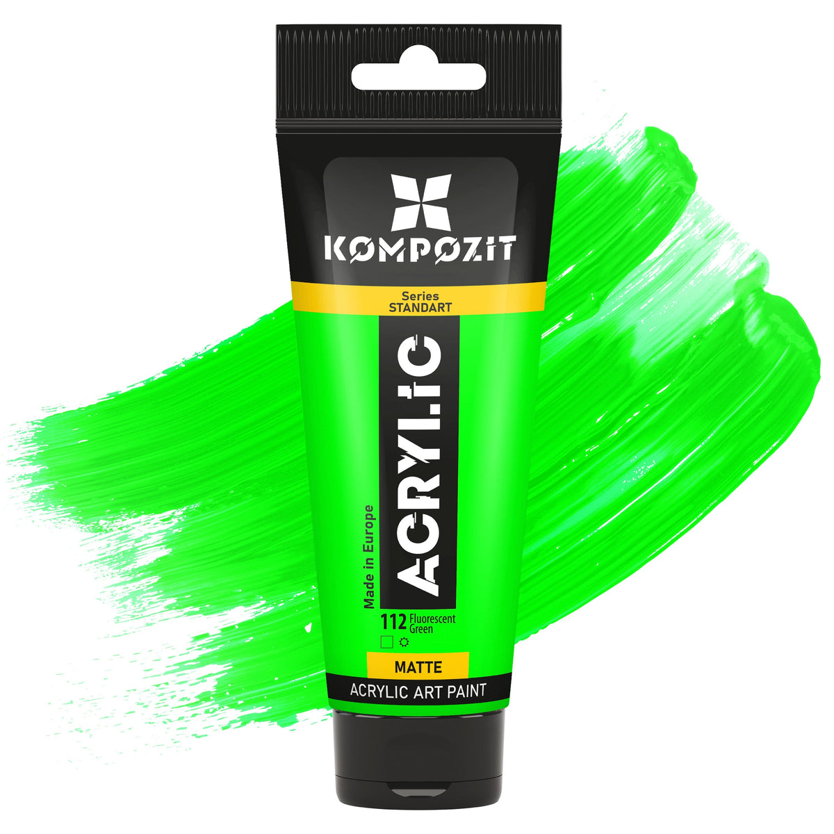 Акрилна боја Kompozit STANDART Fluorescent 75 ml – 112 Флуоресцентна зелена