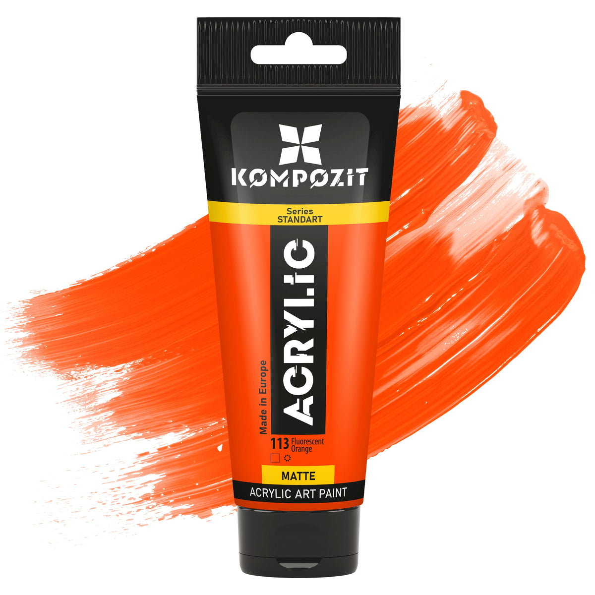 Акрилна боја Kompozit STANDART Fluorescent 75 ml – 113 Флуоресцентна портокалова
