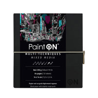 Блок црна хартија CLAIREFONTAINE Paint'On 250 g/m² - 32 листа (A5 – 14 x 14 cm)