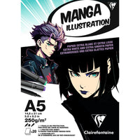 Блок хартија CLAIREFONTAINE Manga Illustration 250 g/m² A5 – A3 - 20 листови
