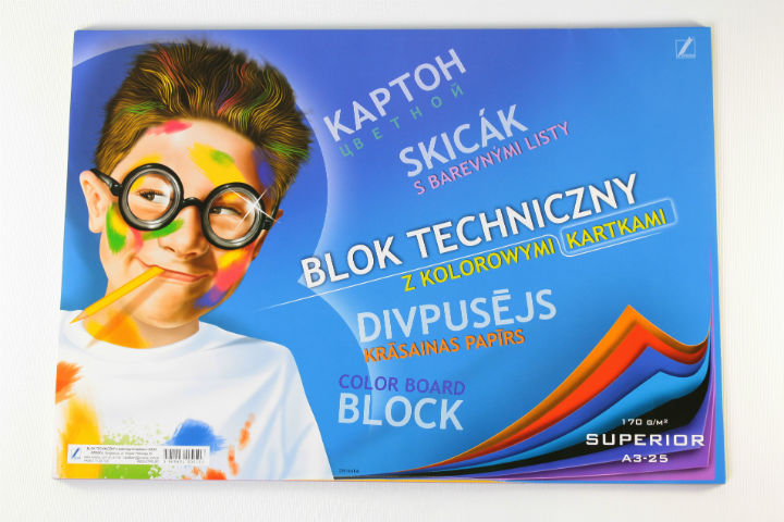Блок хартија во боја SUPERIOR   A3 - 25 листа