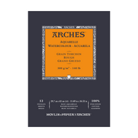 Блок за акварел ARCHES Aquarelle груб релјеф природно бела 300 g/m² – 12 листа