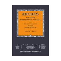 Блок за акварел ARCHES Aquarelle груб релјеф природно бела 300 g/m² – 12 листа