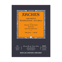 Блок за акварел ARCHES Aquarelle груб релјеф природно бела 300 g/m² – 12 листа