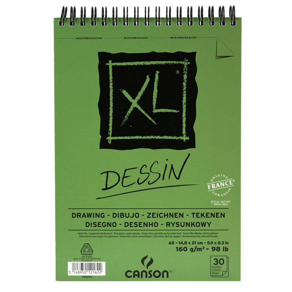Блок за цртање Canson XL Dessin A5 160 g 30 листа спирален повез