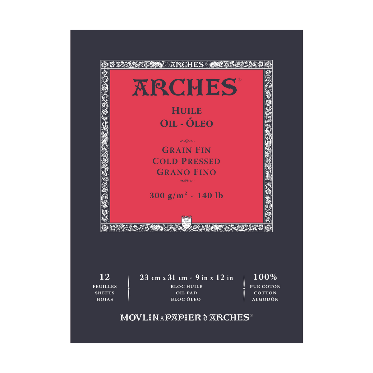 Блок за масло ARCHES Huile CP 300 g/m² 23 x 31 cm - 12 листови