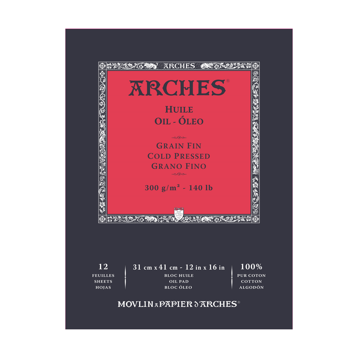 Блок за масло ARCHES Huile CP 300 g/m² 23 x 31 cm - 12 листови