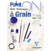 Блок за микс медиа CLAIREFONTAINE Paint'On a grain 250 g – 20 листа