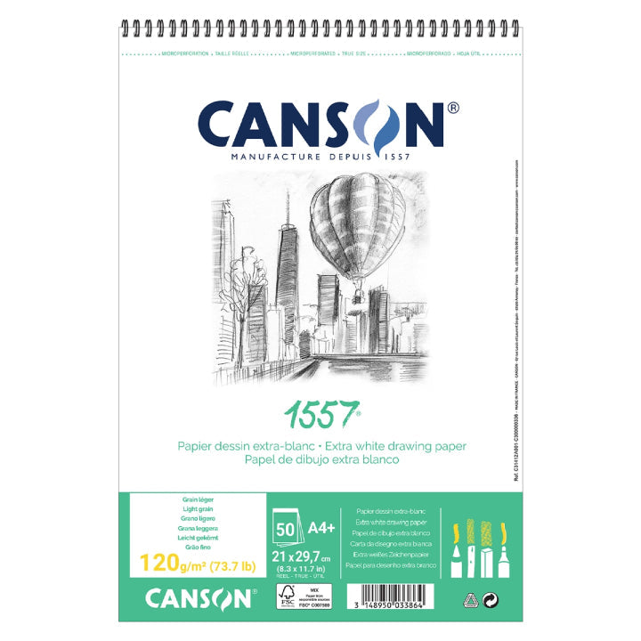 Блок за скицирање CANSON 1557 - 120 g, 50 листа