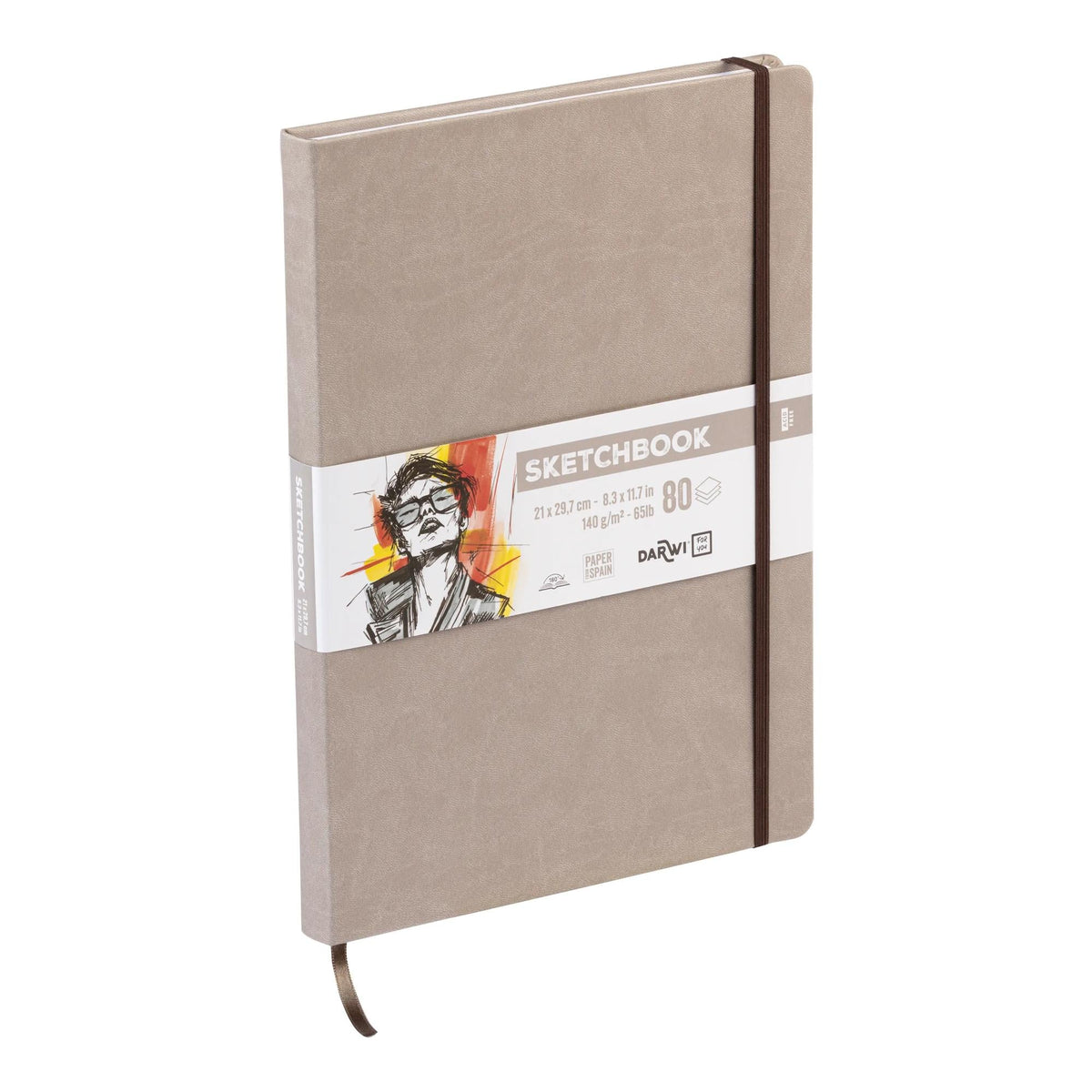 Блок за скицирање DARWI Taupe A4 140 g 80L