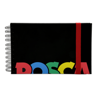 Блок за скицирање Posca, црн, A5, микс од 3 бои на хартија