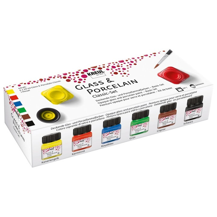 Бои за порцелан Brillant Hobby Line - сет 6 x 20 ml   четка