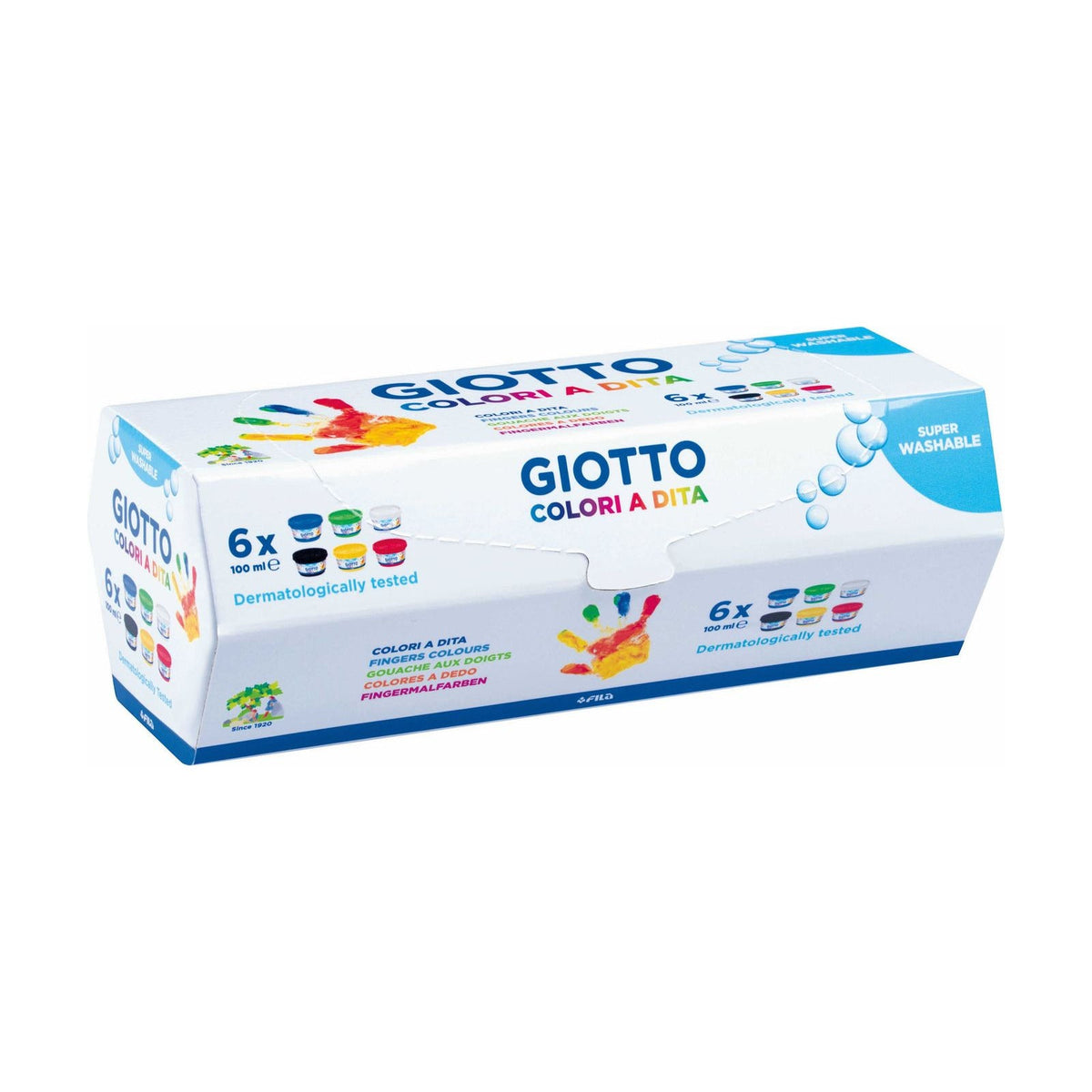 Бои за сликање со прсти GIOTTO Be-Be 6 x 100 ml