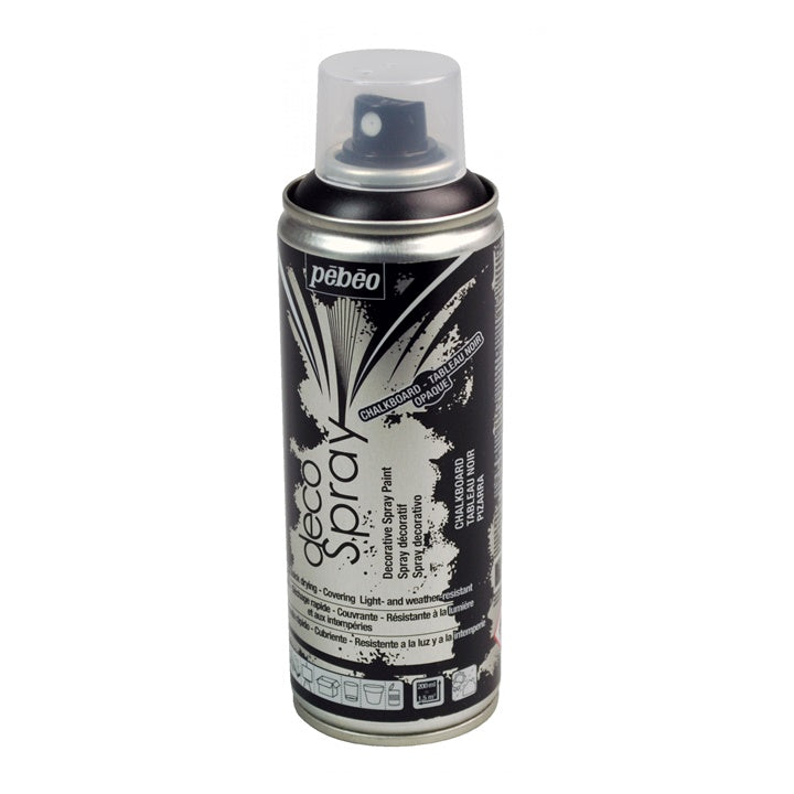 Боја со спреј со акрилна креда  Pebeo 200 ml црна - 1