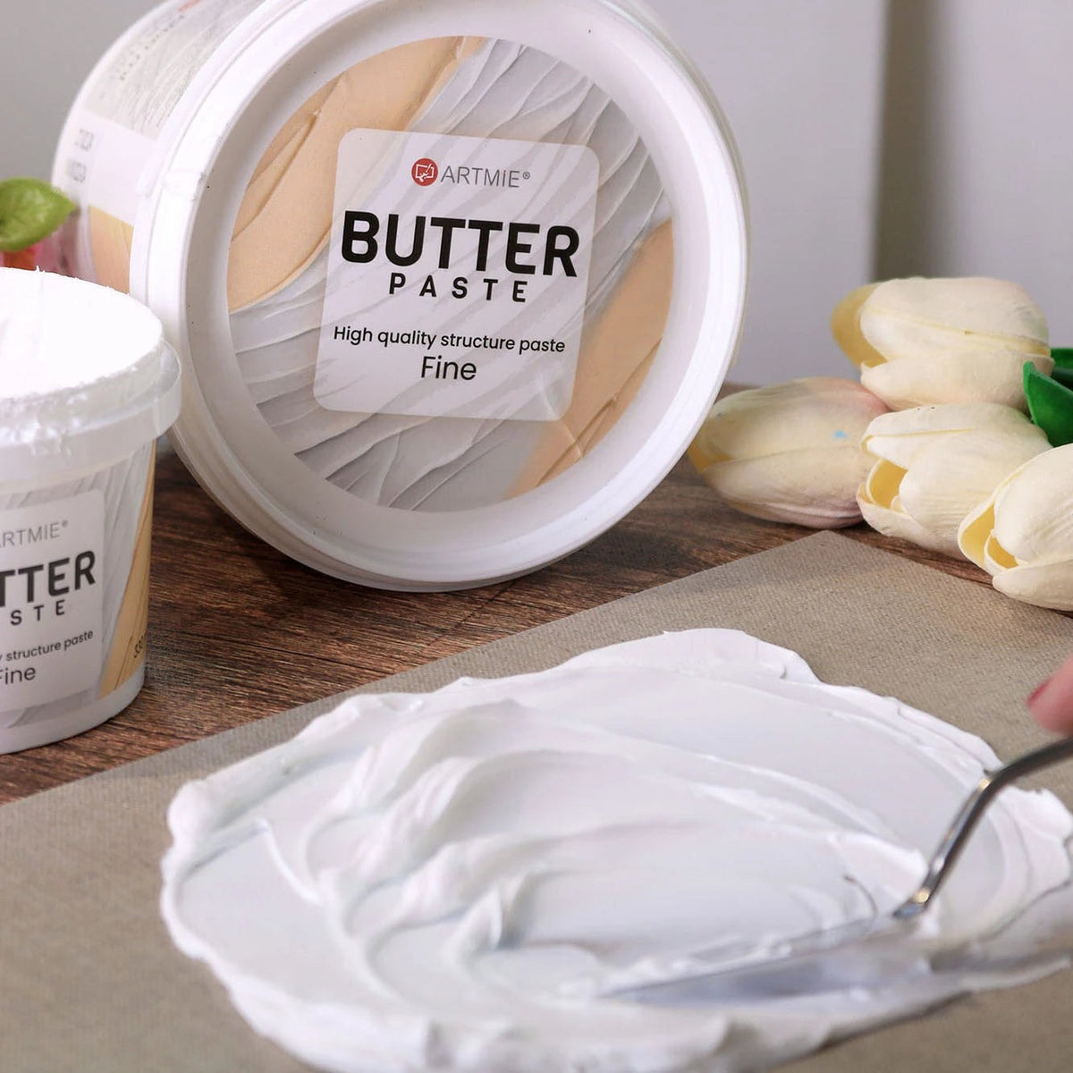 Кутии со паста ARTMIE Butter Fine, детал од амбалажата и капакот